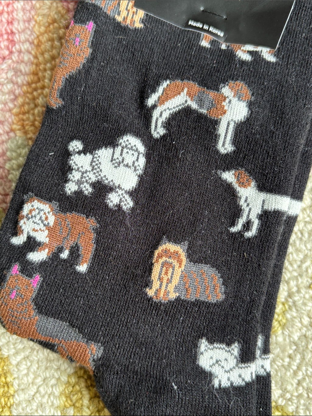 Pair Of Hotsox Women’s Dog Socks Nwt Black And Hemp Colors Bulldogs Poodles More — image 8 of 8